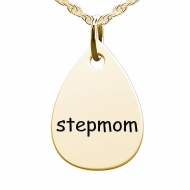 Stepmom Teardrop Shaped Charm