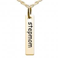 Stepmom Tall Tag Charm