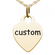 Custom Mom Heart Shaped Charm