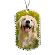Photo Engraved Dog Tag Photo Pendant