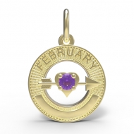 BIRTHSTONES FEBRUARY ENGRAVABLE