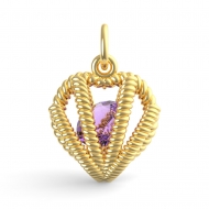 HEART BIRTHSTONE FEB