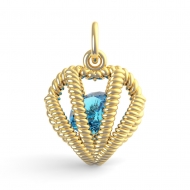 HEART BIRTHSTONE MAR