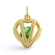 HEART BIRTHSTONE AUG