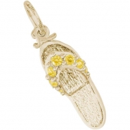 SANDAL   TOPAZ YELLOW ENGRAVABLE