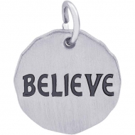 BELIEVE CHARM TAG ENGRAVABLE