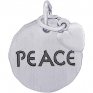 PEACE TAG W HEART ENGRAVABLE