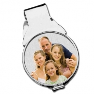 Sterling Silver Photo Engraved   Half Dollar Size  Money Clip