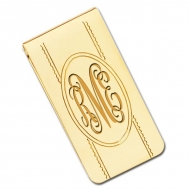 Gold Plated Engravable Money Clip
