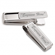 Brushed Stainless Steel Engravable  M Clip