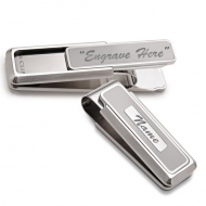 Brushed Stainless Steel Engravable  M Clip