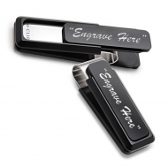 Black Aluminum Engravable  M Clip
