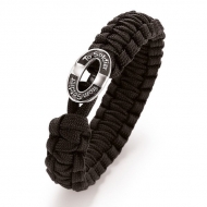 Soldier to Soldier Silver Button Clasp Bracelet