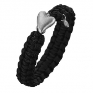 Soldier to Soldier Sterling Silver Heart with Diamond Bracelet