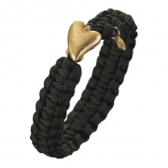Soldier to Soldier Sterling Silver Heart with Diamond Bracelet