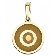 Evil Eye Engraved Round Pendant