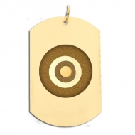 Evil Eye Engraved Dog Tag Pendant