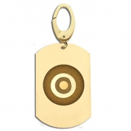 Evil Eye Engraved Dog Tag Charm