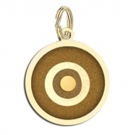 Round Evil Eye Engraved Charm