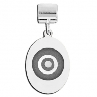Evil Eye Oval Engraved Charm