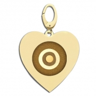 Heart Shaped Evil Eye Engraved Charm
