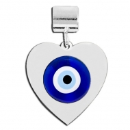 Heart Shaped Evil Eye Color Charm