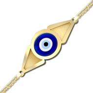 Evil Eye Color Bracelet w  Curb Chain