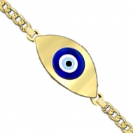 Evil Eye Color Bracelet w  Curb Chain