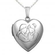 Sterling Silver   Sister s Devotion   Heart Locket