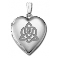 14k White Gold   Sister s Love    Hearts Locket