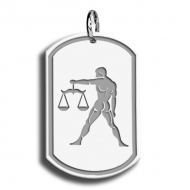 Libra Symbol Dog Tag Pendant