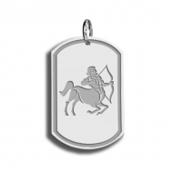 Sagittarius Symbol Dog Tag Pendant