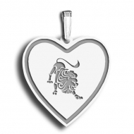 Leo Symbol Heart Charm or Pendant