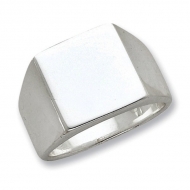 Sterling Silver Solid Back Signet Ring