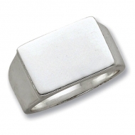 Sterling Silver Solid Back Signet Ring