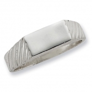 Sterling Silver Solid Back Signet Ring