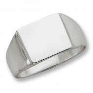 Sterling Silver  Solid Back Signet Ring