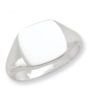 Sterling Silver Solid Back Signet Ring