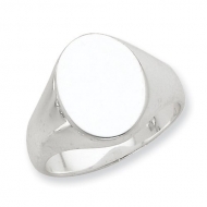 Sterling Silver Solid Back Signet Ring