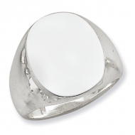 Sterling Silver Solid Back Signet Ring