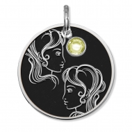 Gemini Symbol Round Charm or Pendant