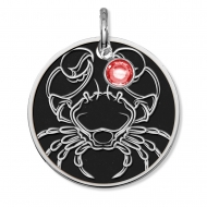 Cancer Symbol Round Charm or Pendant