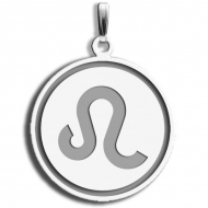 Leo Symbol Round Charm or Pendant