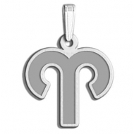 Aries Symbol Outline Charm or Pendant