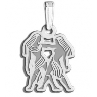 Gemini Symbol Outline Charm or Pendant