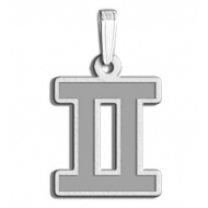 Gemini Symbol Outline Charm or Pendant