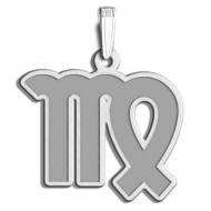 Virgo Symbol Outline Charm or Pendant