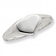 Sterling Silver Heart Signet Ring