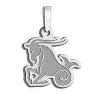 Capricorn Symbol Outline Charm or Pendant