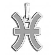 Pisces Symbol Outline Charm or Pendant